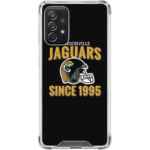NFL Jacksonville Jaguars Helmet Galaxy A72 5G Clear Case